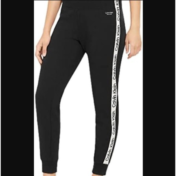 Calvin Klein Performance Logo Tape Jogger Sporty Activewear Pants Size Small NWT - Picture 2 of 10